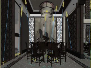 luxury family design - restaurant 6112 3D Model