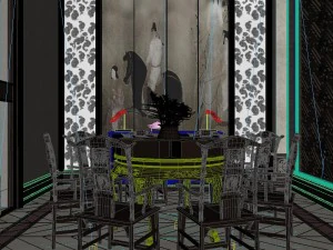 luxury family design - restaurant 6112 3D Model