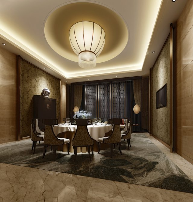 luxury family design - restaurant 6113 3Dモデル .c4d .max .obj .3ds .fbx .stl .blend