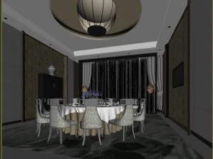 luxury family design - restaurant 6113 3D Model