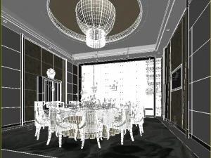 luxury family design - restaurant 6113 3D Model