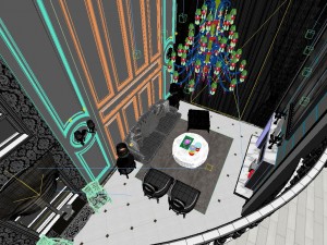 luxurious and concise duplex living room 1814 3D Модель