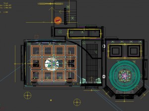 luxurious and concise duplex living room 1814 3D Модель