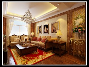 luxurious and concise european living room 5105 3D मॉडल