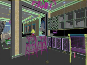 luxurious and concise european living room 5105 3D मॉडल