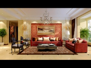 luxurious and concise european living room 5106 3D Model