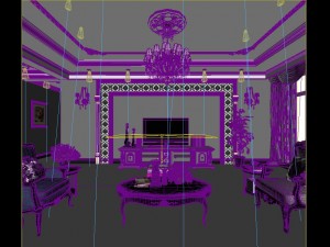 luxurious and concise european living room 5107 Modelo 3D