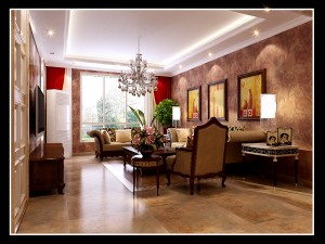 luxurious and concise european living room 5108 3D Модель