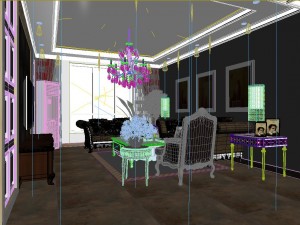 luxurious and concise european living room 5108 3Dモデル