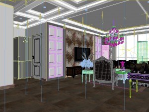 luxurious and concise european living room 5108 3Dモデル