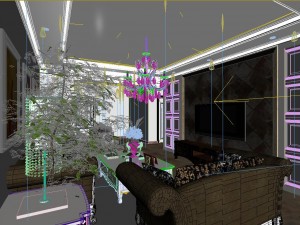 luxurious and concise european living room 5108 3Dモデル