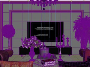 luxurious and concise european living room 5110 Model 3D
