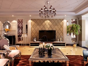 luxurious and concise european living room 5114 3D Model