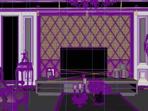 luxurious and concise european living room 5114 3Dモデル