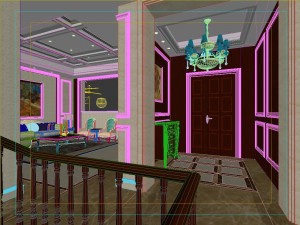 luxurious concise european living room restaurant 1750 3D Модель