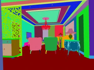 luxurious and concise european living room restaurant 1765 3D Model
