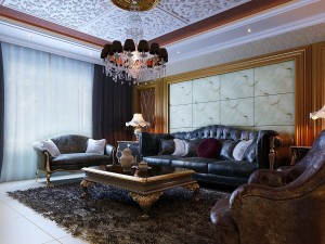 luxurious and concise european living room restaurant 1765 Modèle 3D