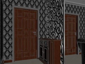 luxurious and concise european living room restaurant 1765 Modèle 3D