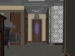 luxurious and concise european living room restaurant 1765 Modèle 3D