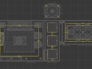 luxurious and concise european living room restaurant 1765 Modèle 3D