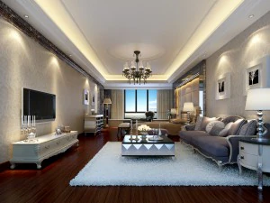 the living room of a luxurious european-style single apartment is 5166 3D Model