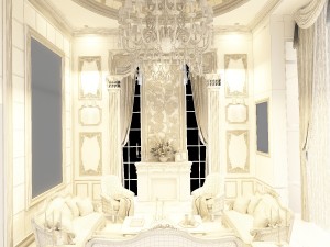 deluxe european living room 1738 3D 모델