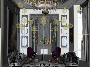 deluxe european living room 1738 3D 모델