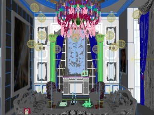 deluxe european living room 1738 3D 모델