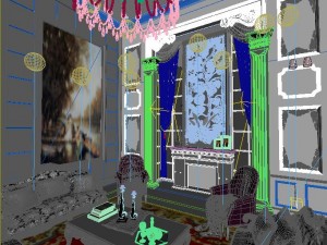 deluxe european living room 1738 3D 모델