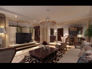 deluxe european living room 5119 3D Model