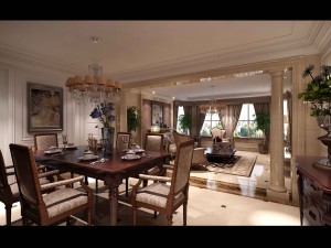 deluxe european living room 5119 Model 3D
