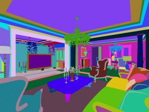 deluxe european living room 5119 Model 3D
