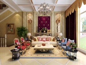 luxury european living room 5146 3D Model