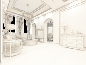 deluxe european living room 1803 3D Model
