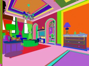 deluxe european living room 1803 3D Model