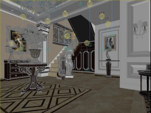 deluxe european living room 1803 3D Model