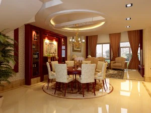 Роскошная двуспальная гостиная в европейском стиле 1754 г. 3D Модель