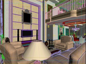 deluxe style double european living room 1754 3Dモデル