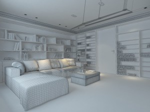 luxurious fashionable family decorates - the sitting room 0601 3D Model