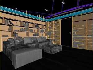 luxurious fashionable family decorates - the sitting room 0601 3D Model