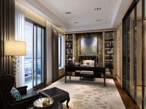 luxurious fashionable family decorates - study 0601 3D Модель