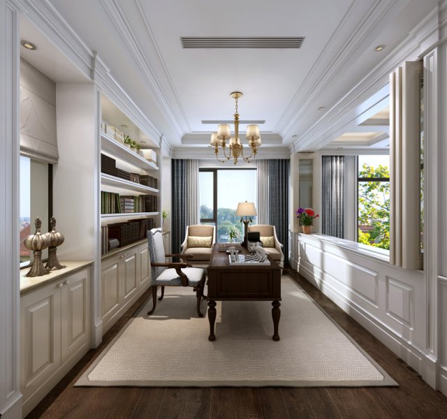 luxurious fashionable family decorates - study 0602 3D 모델 .c4d .max .obj .3ds .fbx .stl .blend 