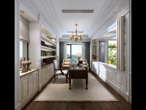 luxurious fashionable family decorates - study 0602 3D Model