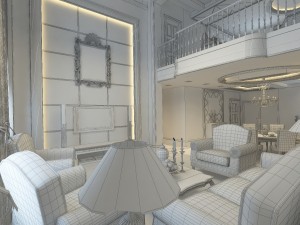 luxury fashion european restaurant 1801 Modelo 3D