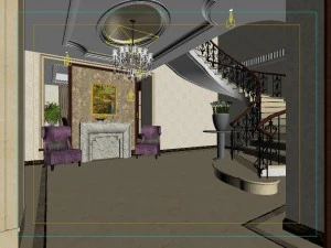 luxury fashion european restaurant 1801 3D Model