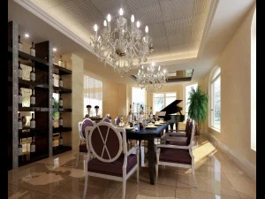 luxury fashion european restaurant 1802 3D Model