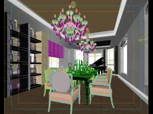 luxury fashion european restaurant 1802 3D Model