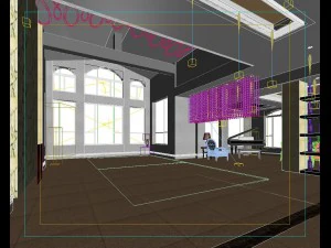 luxury fashion european restaurant 1802 3D Model