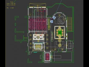 luxury fashion european restaurant 1802 3D Model