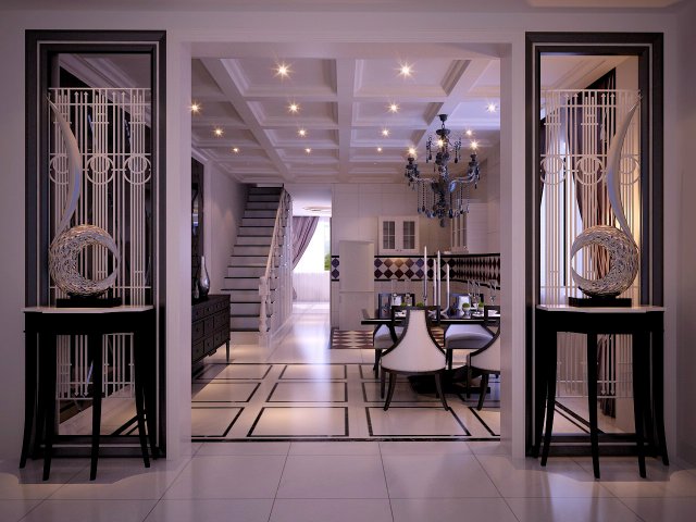 luxury fashion european restaurant 1803 3D Model .c4d .max .obj .3ds .fbx .stl .blend 